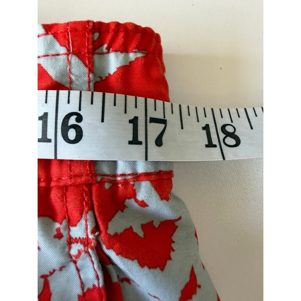 Nautica‎ Mens Red Coral Print Swim Trunks Board Shorts Mesh Lined Size Medium